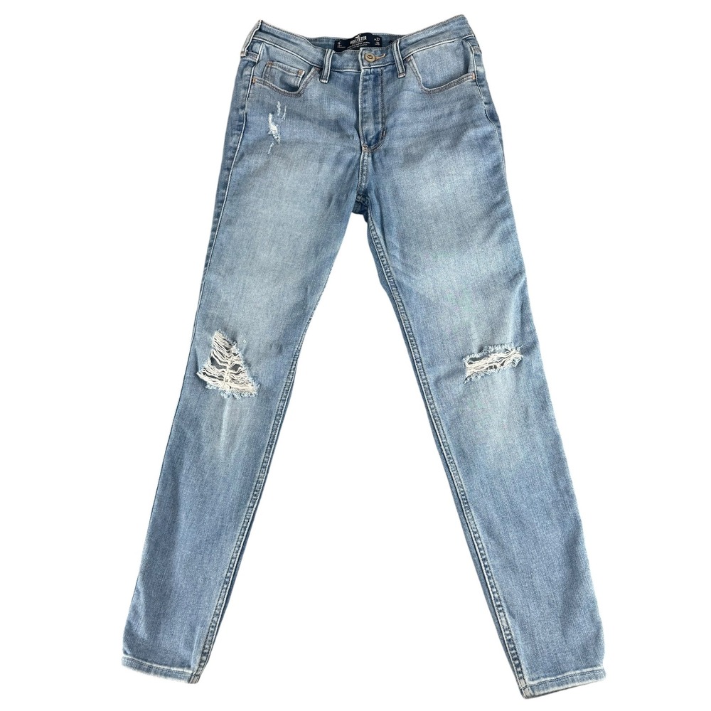 Hollister High-Rise Super Skinny Distressed‎ Light Wash Jeans W27 L26 Size 5S